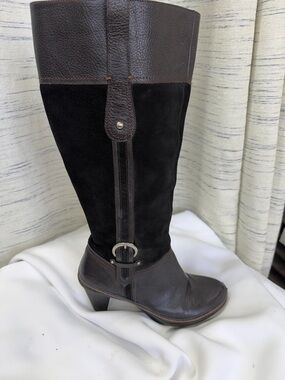 Naturalizer Boots Black Leather Tall Classic Dandy N5 Comfort Women's Sz 9.5